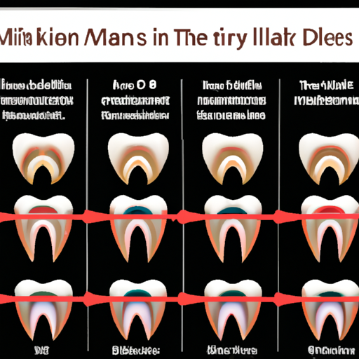 1. איור המראה את התפתחות וגדילת שיני חלב בבני אדם.